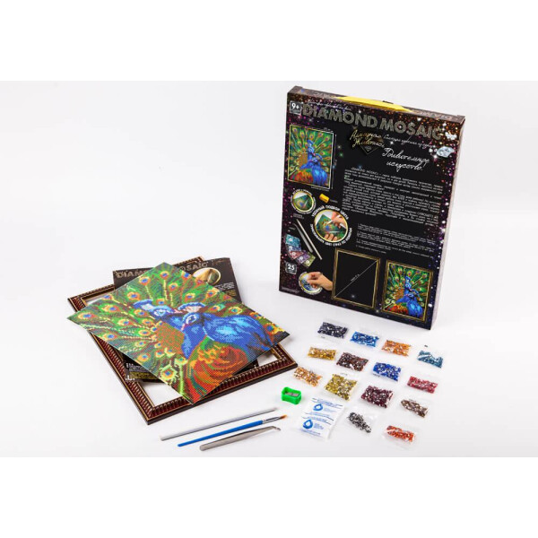

Набор для творчества Danko Toys Diamond Art Алмазная живопись Павлины Разноцветный (KUGFYURDU)