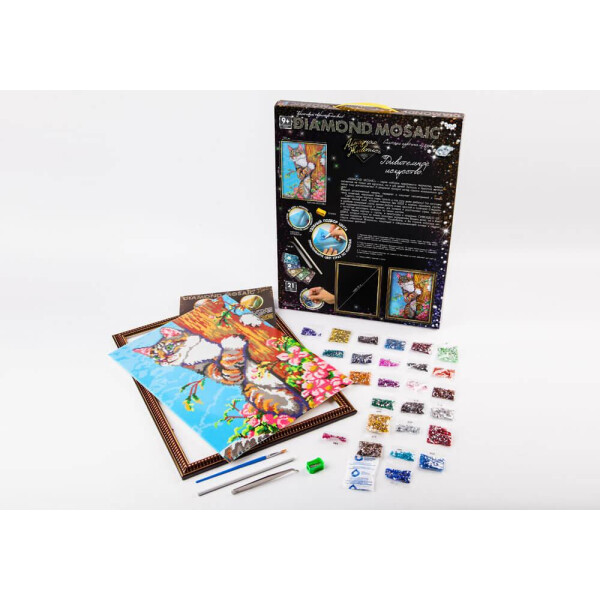 

Набор для творчества Danko Toys Алмазная живопись Diamond mosaic Кот Разноцветный (AJYTQUDL)