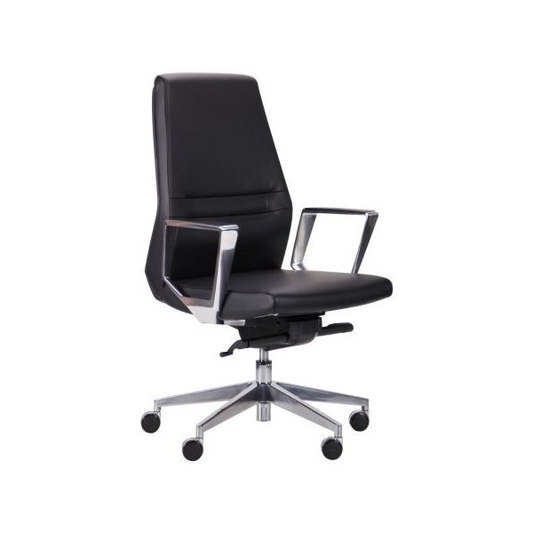 

Кресло офисное Larry LB chrome механизм Dynamic кожа комбинированная Light Grey (AMF-ТМ) Black