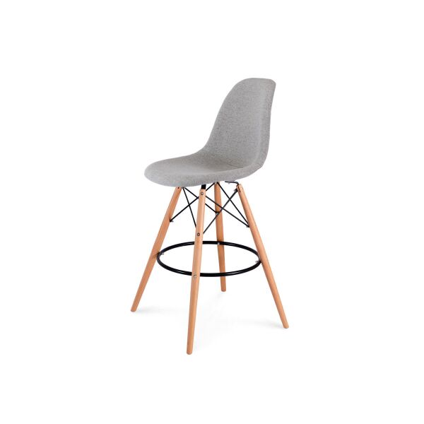 

Стул барный Eames Bar DSW fabric (ножки деревянные) ткань Серая (CoolArt-TM)
