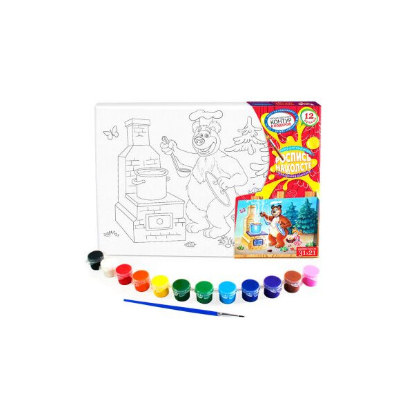 

Набор для творчества Toysi Раскраска на холсте: Маша и медведь (TOY-104390)