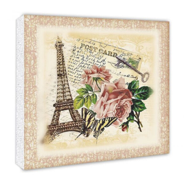 

Декупаж на полотне Идейка Париж Разноцветный (94611)