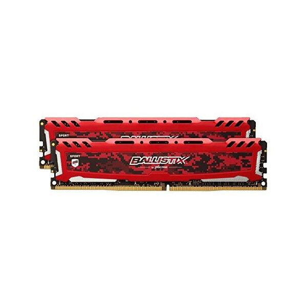 

Оперативная память Crucial DDR4 16GB (2x8GB) 2400MHz Ballistix Sport LT CL16 (BLS2K8G4D240FSE) Red