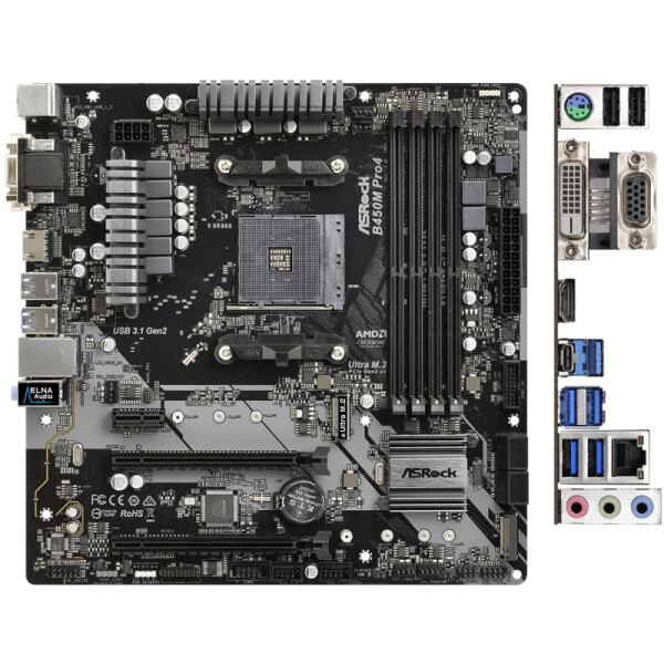 

Материнская плата ASRock B450M Pro4