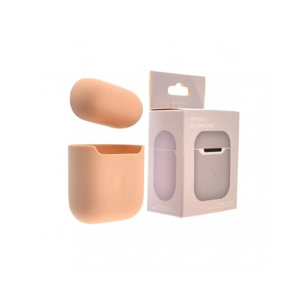 

Силиконовый чехол Silicone Case для наушников Apple AirPods 1/2 ультра-тонкий Pink Sand