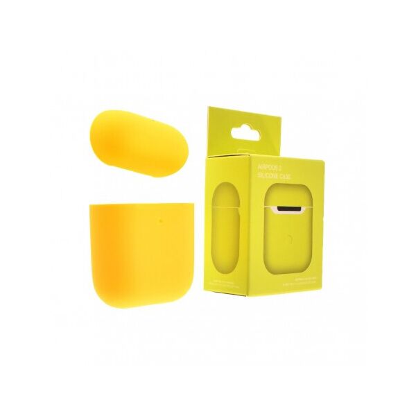 

Силиконовый чехол Silicone Case для наушников Apple AirPods 1/2 ультра-тонкий Yellow