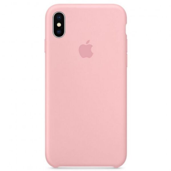

Чехол для iPhone X Silicone Case светло розовый