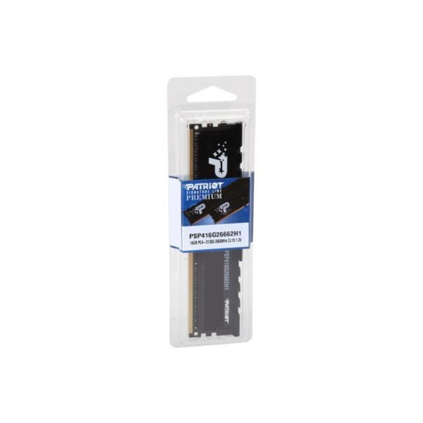 

Оперативна пам'ять Patriot DDR4 CL19 16GB 2666 MHz DIMM Black (PSP416G26662H1)