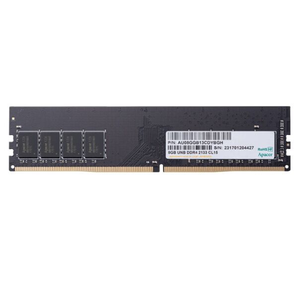 

Оперативна пам'ять Apacer DDR4 8GB 2666 MHz DIMM Black (AU08GGB26CQYBGH)