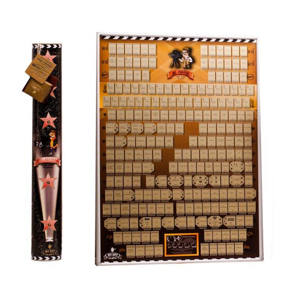 

Подробный скретч постер MyGift Poster Cinema edition 20 century ENG в оригинальном тубусе, 47х68см