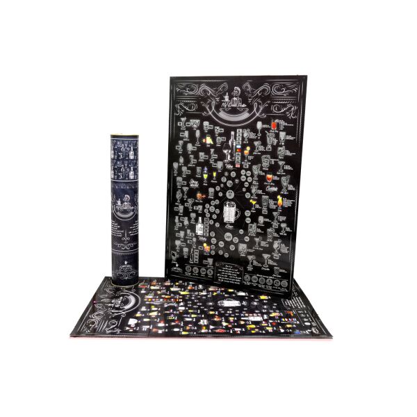 

Подробный скретч постер алкогольных напитков MyGift 100 Drinks and Cocktails Beer Poster, в оригинальном тубусе 32х48 см