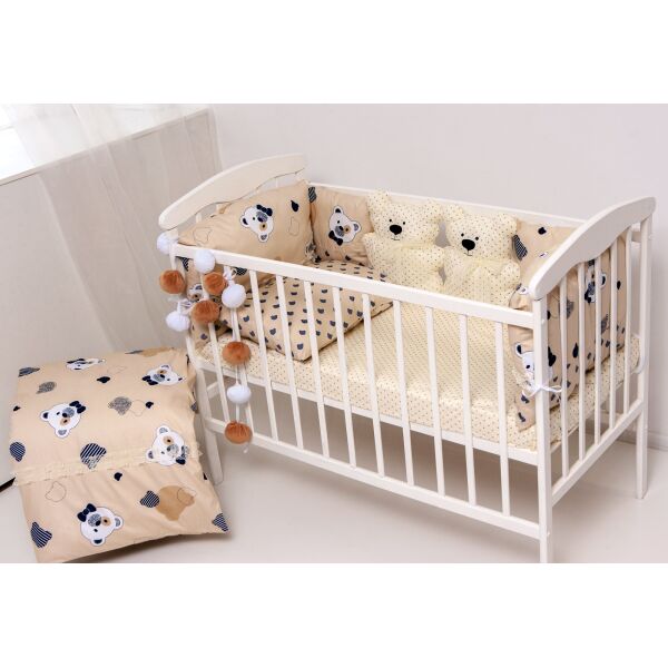 

Полный комплект детского постельного белья в кроватку TeddyBoom Бэйби-Беж 9 в 1