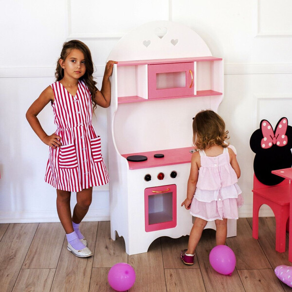 

Детская кухня KiddyRoom Белая с розовым