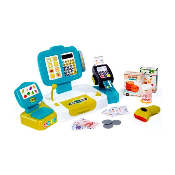 

Игровой набор Кассовый аппарат выдает чек, дисплей Smoby 350105