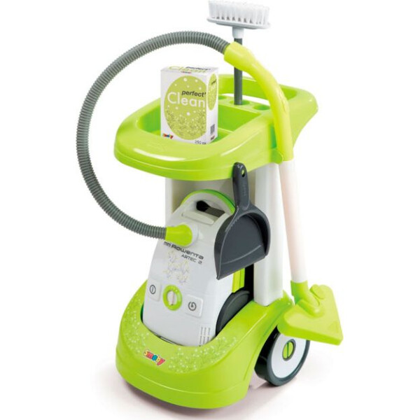 

Тележка для уборки с пылесосом Lite Green Smoby 24406
