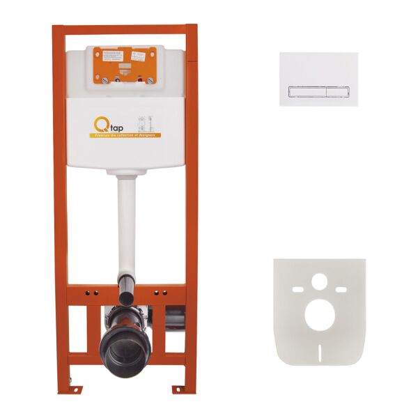 

Инсталляция для унитаза Q-tap Nest комплект 4 в 1 с панелью смыва PL M08WHI