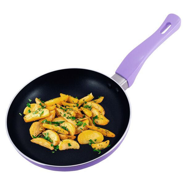 

Сковорода Kamille Сиреневый 20см с антипригарным покрытием без крышки для индукции и газа KM-4240A