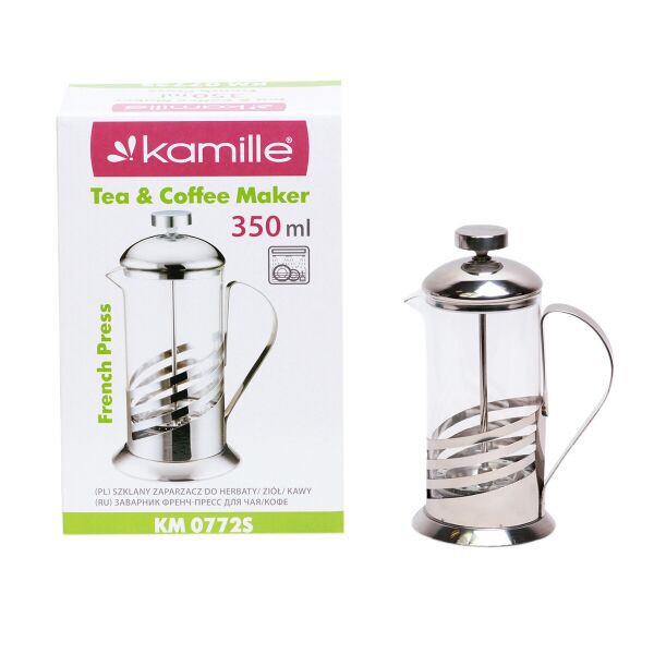 

Заварник френчпресс Kamille 350мл для чая и кофе KM-0772S