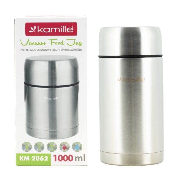 

Термос пищевой Kamille 1000мл из нержавеющей стали KM-2062