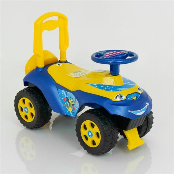 

Толокар машинка Doloni Toys руль на украинском языке Синий с желтым (222134)