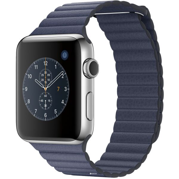 

Ремінець Wemacy Leather Loop для Apple Watch 42mm/44mm Midnight Blue (LL-0017)