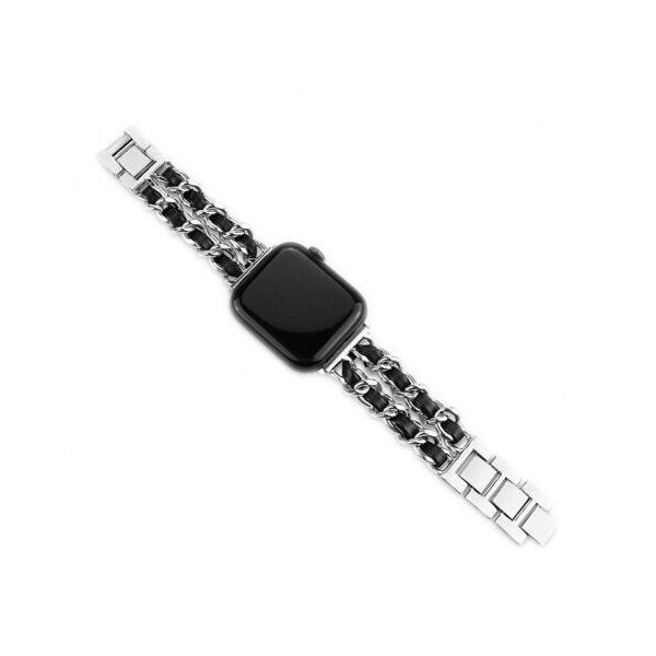 

Ремінець Desay Chanell для Apple Watch Series 1/2/3/4/5/6 42mm/44mm Silver Black (LC-0299)