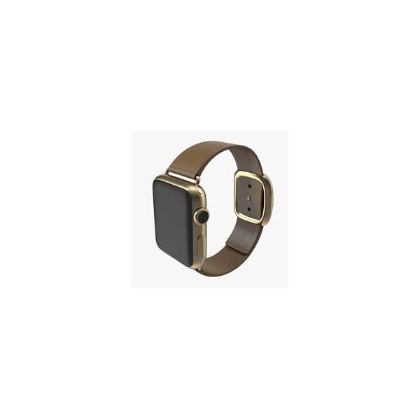

Ремінець Modern Buckle Leather Loop для Apple Watch Series 1/2/3/4/5/6 38mm/40mm Gold / Brown (LC-0259)