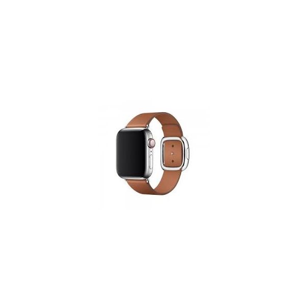 

Ремінець Modern Buckle Leather Loop для Apple Watch Series 1/2/3/4/5/6 38mm/40mm Silver / Brown (LC-0249)