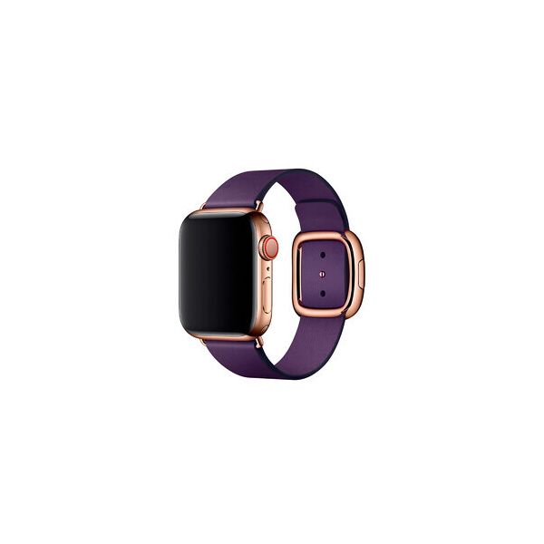 

Ремінець Modern Buckle Leather Loop для Apple Watch Series 1/2/3/4/5/6 38mm/40mm Gold / Ultra Violet (LC-0258)