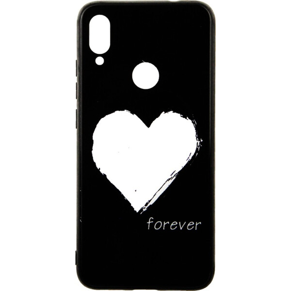 

Чехол-накладка TOTO Glass Fashionable Case Xiaomi Redmi Note 7 White Heart on Black