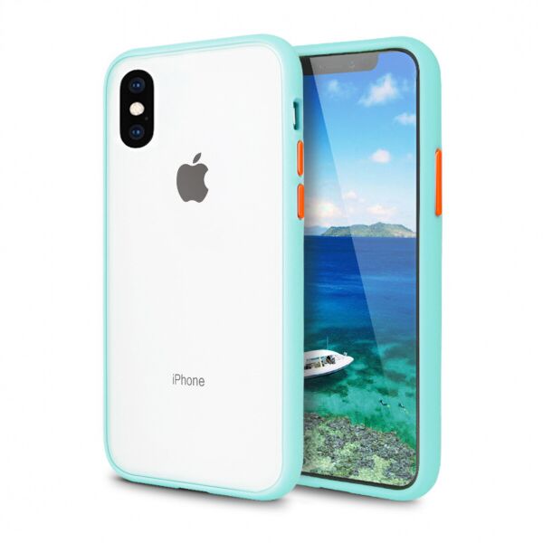 

Панель Wemacy Gingle Case для iPhone X/Xs Light blue orange (GSC-0025)