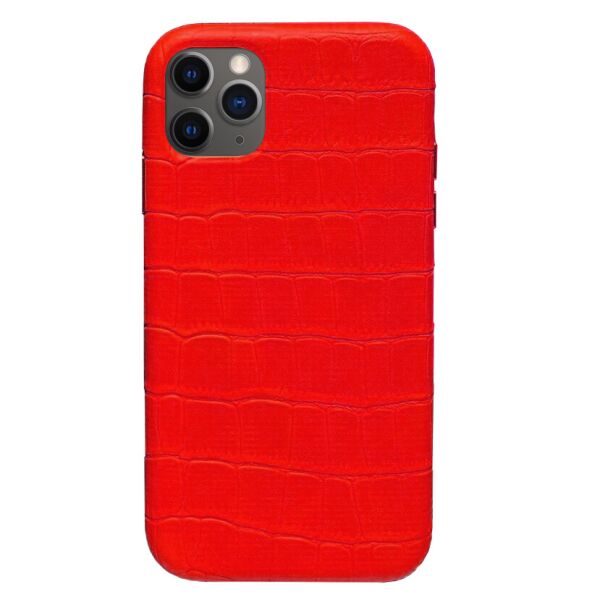 Акція на Панель Wemacy Leather Crocodile Case для iPhone 11 Pro Max Red   (CC-0030) від Allo UA