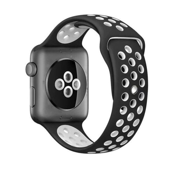 

Ремінець Wemacy Nike Sport Band для Apple Watch 38mm/40mm Black White (LL-0025)