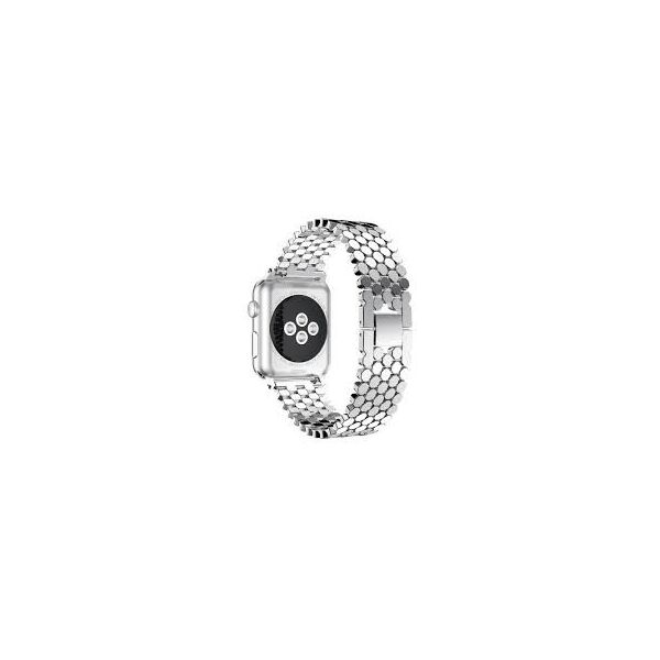 

Ремінець Honeycombs metall для Apple Watch Series 2/3/4/5/6 42mm/44mm Silver (LC-0461)