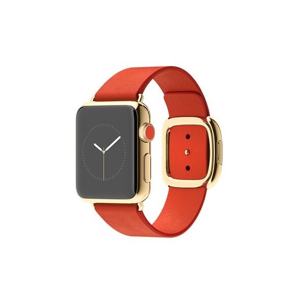 

Ремінець Modern Buckle Leather Loop для Apple Watch Series 1/2/3/4/5/6 42mm/44mm Gold / Orange (LC-0265)