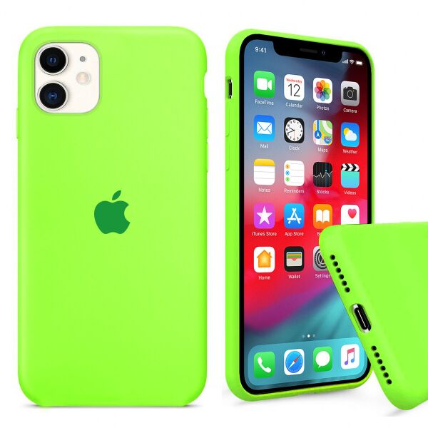 

Панель Wemacy Silicone Full Case для iPhone 12 Party green (PS-0622)