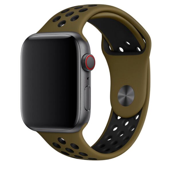 

Ремінець Wemacy Nike Sport Band для Apple Watch 38mm/40mm Olive Black (LL-0032)