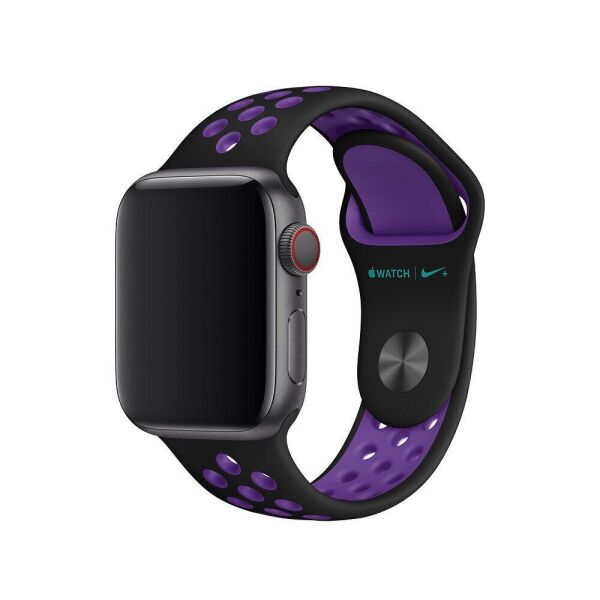 

Ремінець Wemacy Nike Sport Band для Apple Watch 42mm | 44mm Black/Purple (LL-0058)