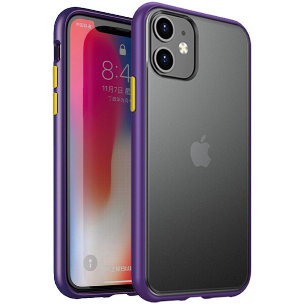 

Чехол-накладка Ipaky Cucoloris Series/TPU Frame Anti-Scratch PC Case Apple iPhone 11 Purple