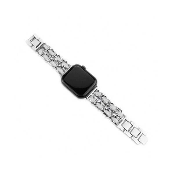 

Ремінець Desay Chanell для Apple Watch Series 1/2/3/4/5/6 42mm/44mm Silver White (LC-0301)