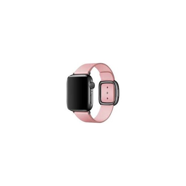 

Ремінець Modern Buckle Leather Loop для Apple Watch Series 1/2/3/4/5/6 38mm/40mm Black / Pink (LC-0245)