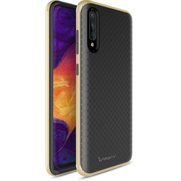 

Чехол-накладка Ipaky Bumblebee Series/PC Frame With TPU Case Samsung Galaxy A50 Gold
