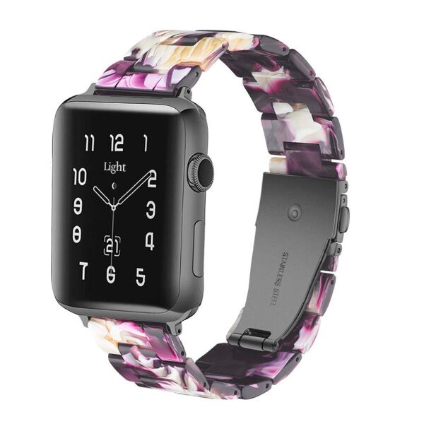 

Ремінець Desay Resin Band для Apple Watch Series 1/2/3/4/5/6 42mm/44mm Black Purple (LC-0231)