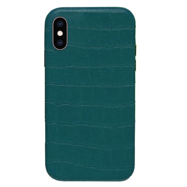 

Панель Wemacy Leather Crocodile Case для iPhone Xs Max Forest green (CC-0009)