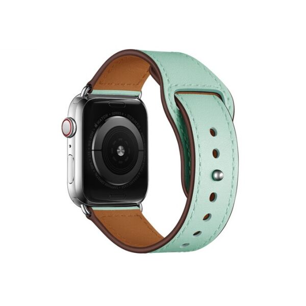 

Ремінець Desay Leather Rivet Clasp для Apple Watch Series 1/2/3/4/5/6 38mm/40mm Mint (LC-0275)