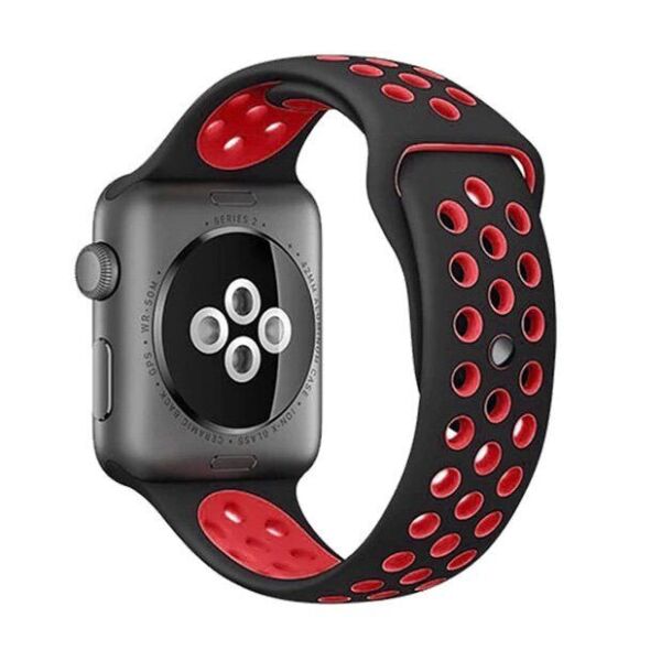 

Ремінець Wemacy Nike Sport Band для Apple Watch 38mm/40mm Black red (LL-0024)