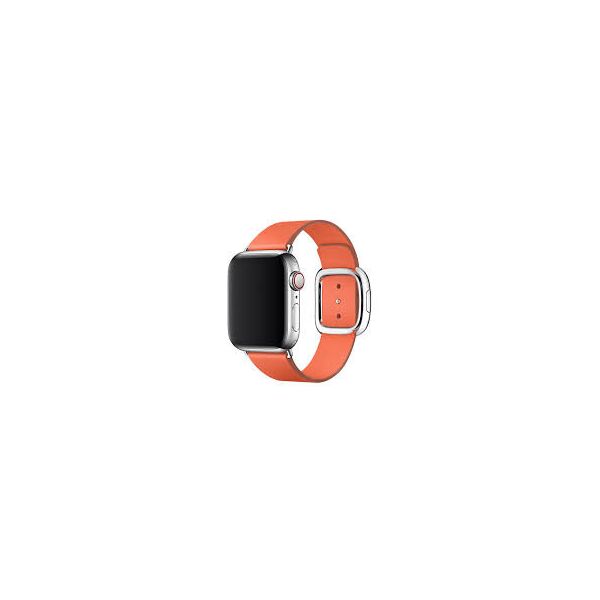 

Ремінець Modern Buckle Leather Loop для Apple Watch Series 1/2/3/4/5/6 38mm/40mm Silver / Orange (LC-0252)