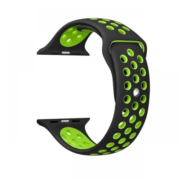 

Ремінець Wemacy Nike Sport Band для Apple Watch 42mm | 44mm Black/Green (LL-0045)