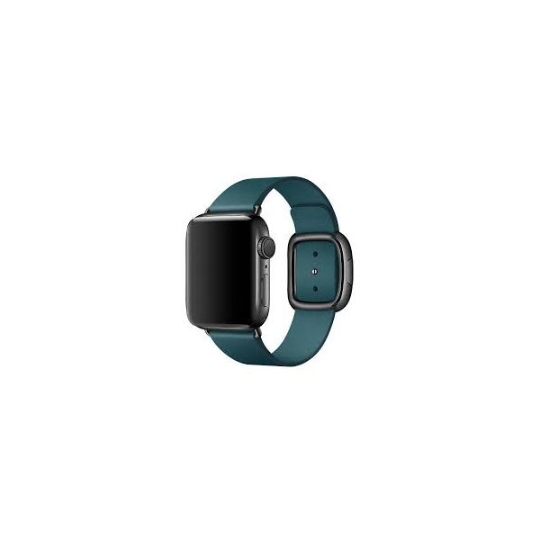 

Ремінець Modern Buckle Leather Loop для Apple Watch Series 1/2/3/4/5/6 42mm/44mm Black / Forest Green (LC-0270)