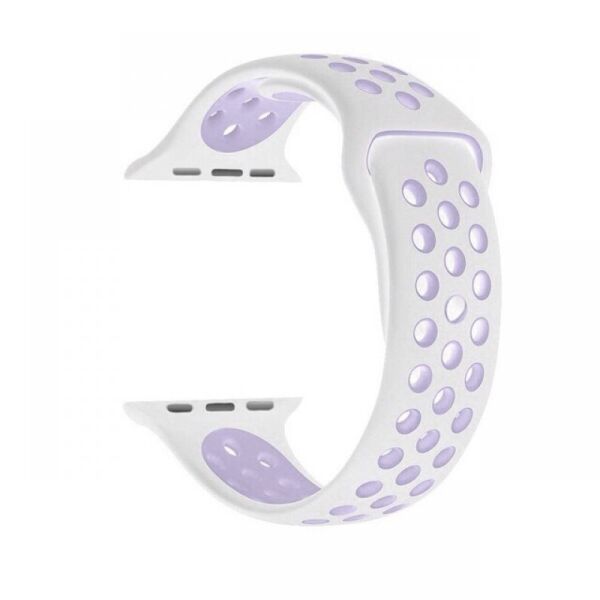 

Ремінець Wemacy Nike Sport Band для Apple Watch 42mm | 44mm White/Lavender (LL-0056)